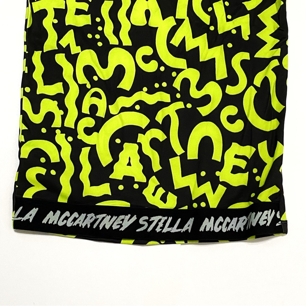 STELLA MCCARTNEY KIDS BLACK YELLOW LOGO PRINT JERSEY TOP PANTS tracksuit SET - Picture 4 of 12